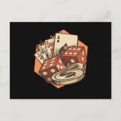 Pokerkaarten Chips Casino Gambling Cards Player Gi Briefkaart (Voorkant)