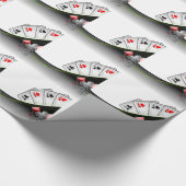 Pokerkaarten en casino-symbolen cadeaupapier (Hoek)