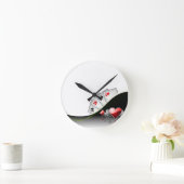 Pokerkaarten en casino-symbolen ronde klok (Huis)