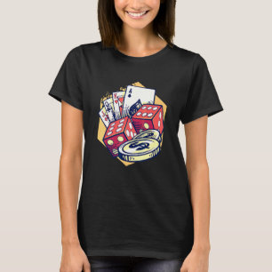 Pokerkaarten Game Player All-in-Gambling T-shirt