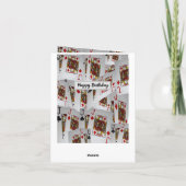 Pokerkaarten Gelaagde Birthday Kaart (Achterkant)