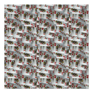 Pokerkaarten Gelaagde koninginnen, Poster