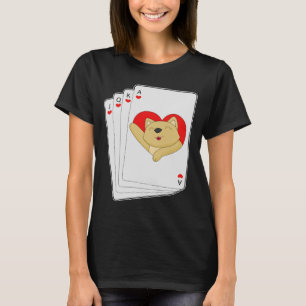 Pokerkaarten met kat poker t-shirt