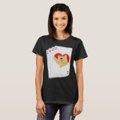 Pokerkaarten met kat poker t-shirt (Voorkant volledig)