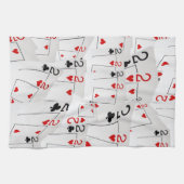 Pokerkaarten nummer twee, theedoek (Horizontaal)