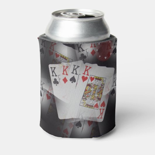 Pokerkaarten Quad Kings Patroon, Blikjeskoeler (Blikje Achterkant)