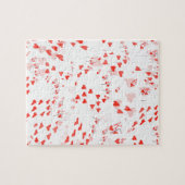 Pokerkaarten Royal Hearts Flush Patroon, Legpuzzel (Horizontaal)