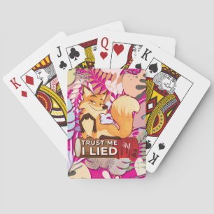 Pokerkaarten: Vertrouw me, ik loog (magenta) Pokerkaarten