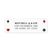 Pokerkaartkleur bruiloft etiket (Voorkant)