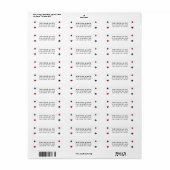 Pokerkaartkleur bruiloft etiket (Full Sheet)