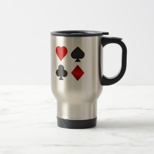 Pokerkaartkleuren: Reisbeker: Black Jack Reisbeker