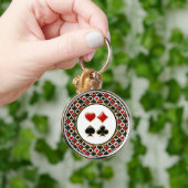 Pokerkaartkleuren Sleutelhanger (Hand)