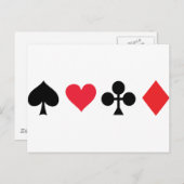 pokerkaartspel briefkaart (Voorkant / Achterkant)