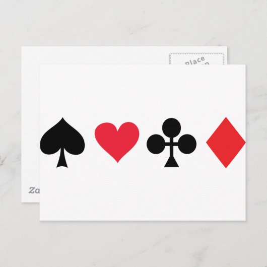 pokerkaartspel briefkaart (Voorkant / Achterkant)