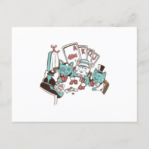 Pokerkatten Briefkaart