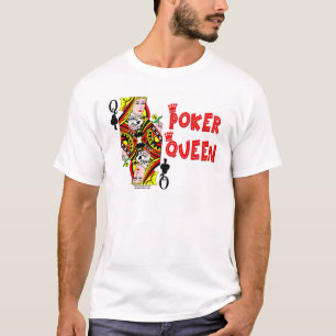 pokerkoningin van clubs t-shirt