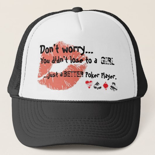 pokermeisje trucker pet (Voorkant)