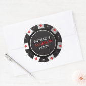 Pokernacht vrijgezellenfeest Las Vegas Casino Ronde Sticker (Envelop)