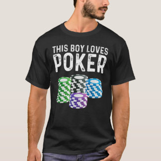 Pokerontwerpen voor jongens Kids Casino kaartspel T-shirt
