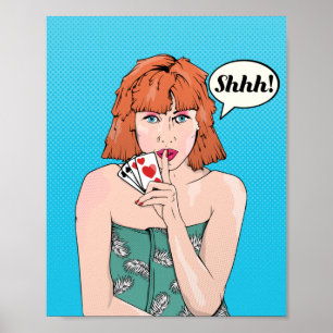 Pokerovens voor komische boeken poster