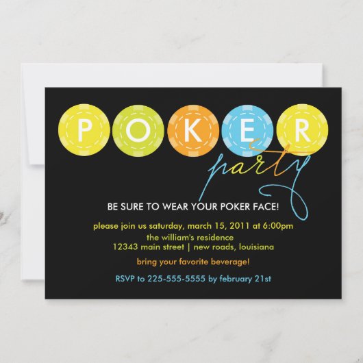 Pokerpartij Kaart (Voorkant)