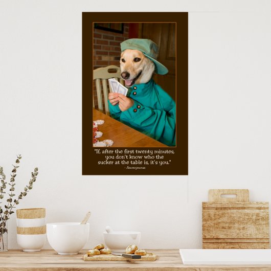 PokerPoster (Dog) Poster (Keuken)