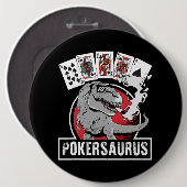 PokerSaurus Casino Poker T Rex Dinosaurus Gokken G Ronde Button 6,0 Cm (Voorkant /achterkant)