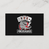 PokerSaurus Casino Poker T Rex Dinosaurus Gokken G Visitekaartje (Achterkant)
