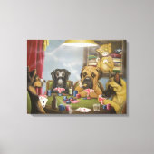 Pokerspeelhonden Canvas Afdruk (Voorkant)