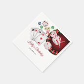 Pokerspeelkaart, casino, Cocktail Paper Napkins Servet (Hoek)