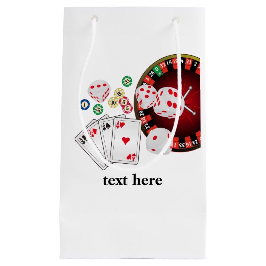 Pokerspeelkaart, casino, party Gift Bag Klein Cadeauzakje (Voorkant)