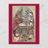 Pokerspel tussen aap en hond briefkaart (Voorkant)