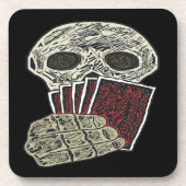 Pokerspeler Bier Onderzetter (Voorkant)