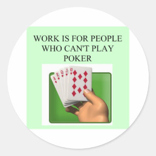pokerspeler boft ontwerp ronde sticker