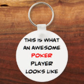 pokerspeler, geweldige sleutelhanger (Voorkant)