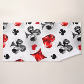Pokerspeler Gokker Speelkaart Kleuren Las Vegas Badhanddoek (Badhanddoek)