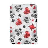 Pokerspeler Gokker Speelkaart Kleuren Las Vegas Badmat (Voorkant Verticaal)