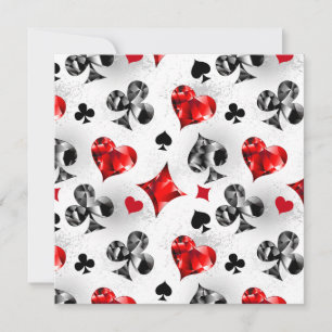 Pokerspeler Gokker Speelkaart Kleuren Las Vegas Bedankkaart