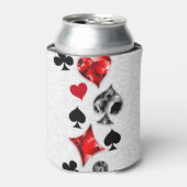 Pokerspeler Gokker Speelkaart Kleuren Las Vegas Blikjeskoeler (Blikje Voorkant)