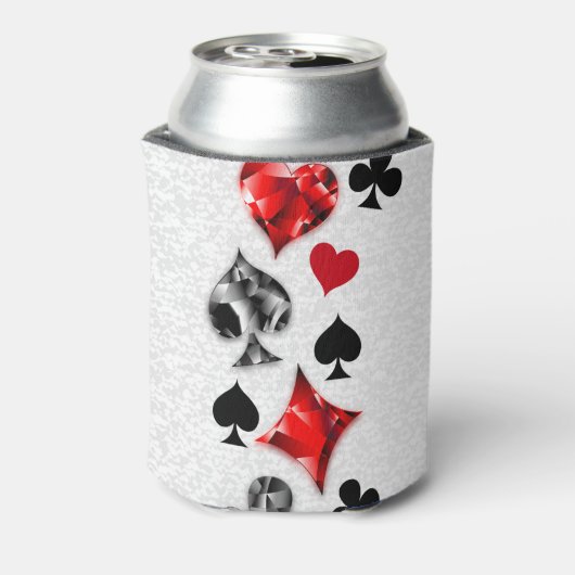 Pokerspeler Gokker Speelkaart Kleuren Las Vegas Blikjeskoeler (Blikje Achterkant)