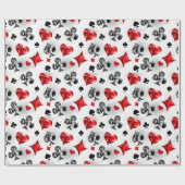 Pokerspeler Gokker Speelkaart Kleuren Las Vegas Cadeaupapier (Vlak)