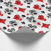Pokerspeler Gokker Speelkaart Kleuren Las Vegas Cadeaupapier (Hoek)
