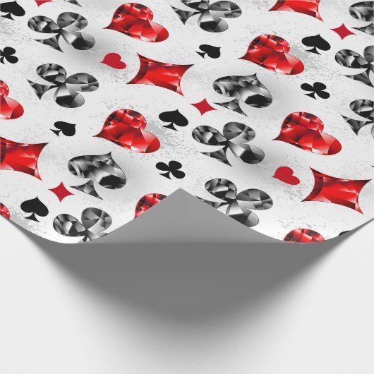 Pokerspeler Gokker Speelkaart Kleuren Las Vegas Cadeaupapier (Hoek)