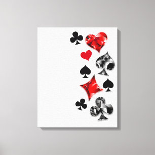 Pokerspeler Gokker Speelkaart Kleuren Las Vegas Canvas Afdruk