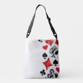 Pokerspeler Gokker Speelkaart Kleuren Las Vegas Crossbody Tas (Achterkant)