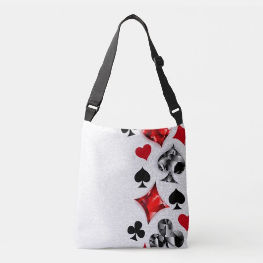 Pokerspeler Gokker Speelkaart Kleuren Las Vegas Crossbody Tas (Voorkant)