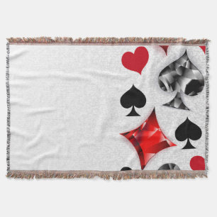 Pokerspeler Gokker Speelkaart Kleuren Las Vegas Deken