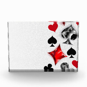 Pokerspeler Gokker Speelkaart Kleuren Las Vegas Fotoblokken