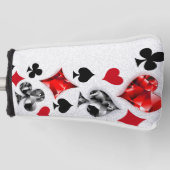 Pokerspeler Gokker Speelkaart Kleuren Las Vegas Golfheadcover (Voorkant)