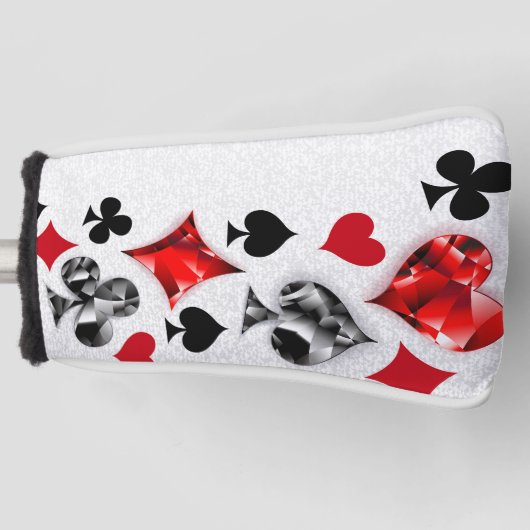 Pokerspeler Gokker Speelkaart Kleuren Las Vegas Golfheadcover (Voorkant)